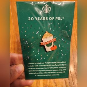 Starbucks Pumpkin Spice 20 year pin PSL